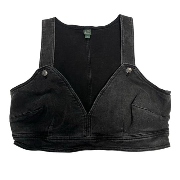 Wild Fable Women's Cropped Denim Vest Black Size XXL - Picture 1 of 6